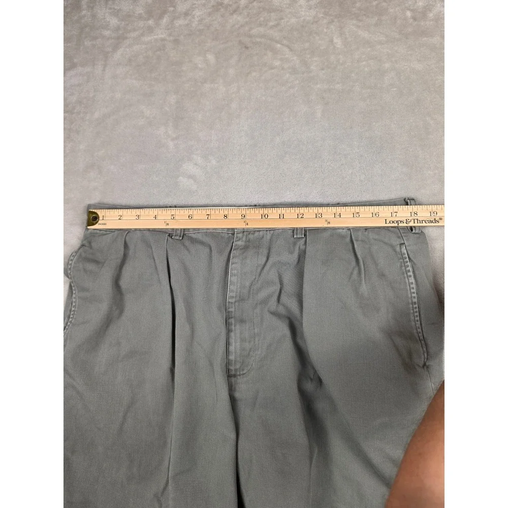 Vtg Polo Ralph Lauren Andrew Pant Mens 38x29 Fit 37x25 Gray Double Pleated *Read